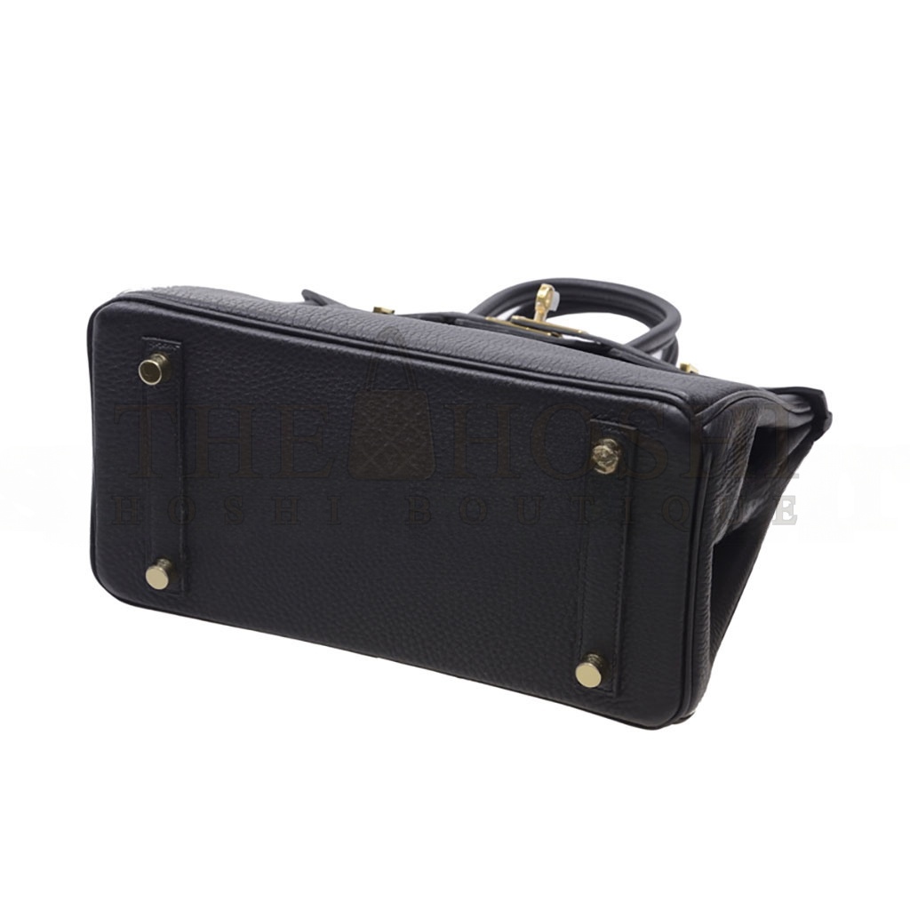 H**me5 BIRKIN 25 TOGO LEATHER BLACK GOLD BUCKLE H028369CC89 (25*20*13cm) Master Quality